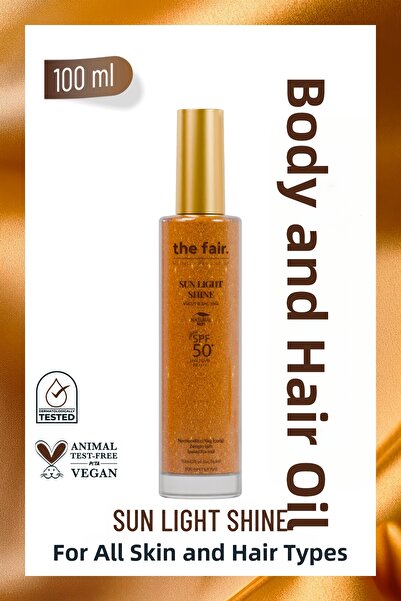 the fair. زيت واقي من الشمس للجسم والشعر بعامل حماية من الشمس SPF 50/PA 100 مل