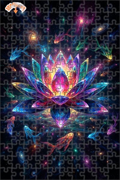 Teona Ahşap لغز خشبي بإطار مزدوج الطبقات من كريستال إيليجانس كوزميك فيش، 150 ...