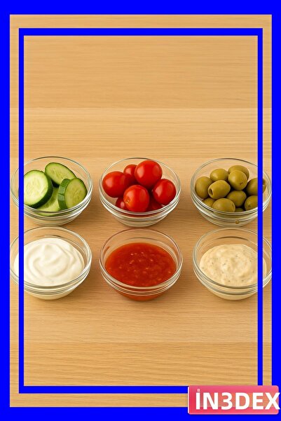 İN3DEX طقم أوعية زجاجية 6 قطع 155 مل شفاف