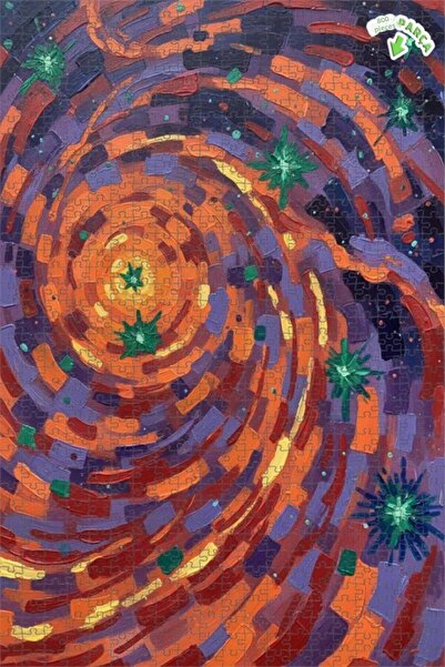 Teona Ahşap لغز خشبي بإطار مزدوج الطبقات بمظهر لوحة زيتية لنجوم حلزونية دينام...