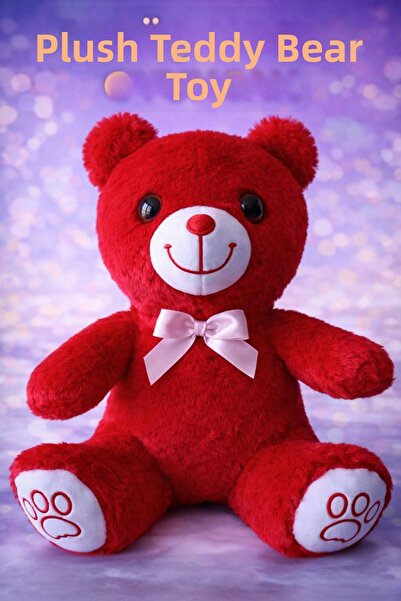 viyolmarketim دمية دب القطيفة الصديقة للنوم 35 سم - لعبة قطيفة كبيرة الحجم ذا...