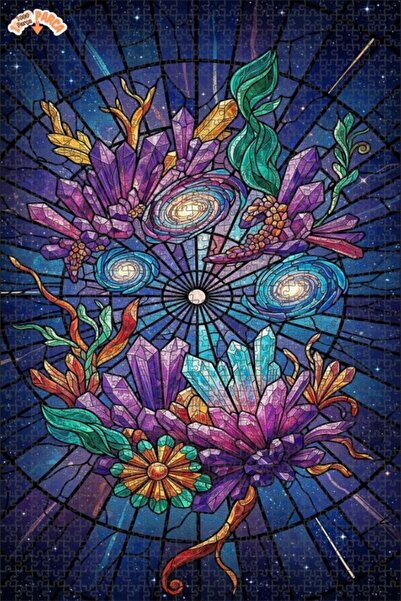 Teona Ahşap لغز خشبي بإطار مزدوج الطبقات بتصميم فن الزجاج الملون لحديقة الكري...