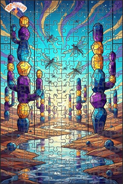 Teona Ahşap ألغاز خشبية مزدوجة الطبقات بإطار من الكريستال على شكل صبار وتنين ...