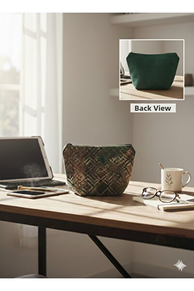 YILDIZ DİJİTAL HOME Custom Woven Makeup Bag Luxury Cosmetic Organizer In-Tote...