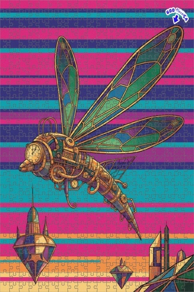 Teona Ahşap لغز خشبي مؤطر بطبقتين من بيرد إنسيكت آرت 600 قطعة 50x35