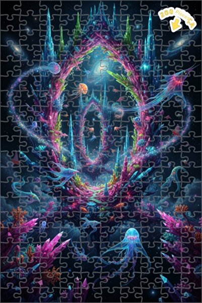 Teona Ahşap ألغاز خشبية بإطار مزدوج الطبقات من كريستال نايت سي آي دريمز 200 ق...