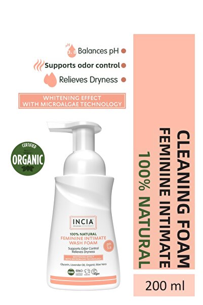 Incia %100 Doğal Intim Yıkama Köpüğü Ph 3.8 Beyazlatma Etkili ve Koku Önleyic...