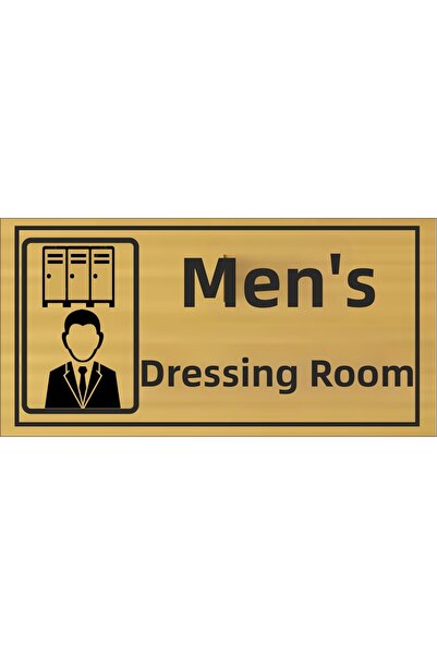 sıradışıhediyem Men's Changing Room Metal Warning 20X10 cm