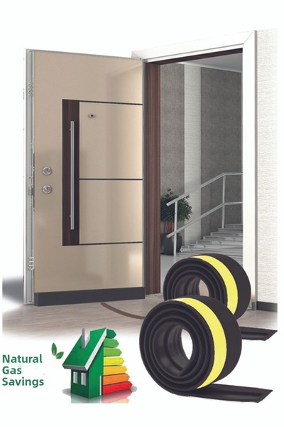 UYDEE قطعتان من الإسفنج الأسود المضاد للرياح تحت الباب - متوافق مع جميع الأبو...