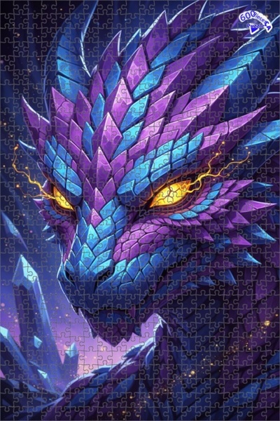 Teona Ahşap لغز خشبي بإطار مزدوج الطبقات من كريستال دراغون آرت 600 قطعة 50x35