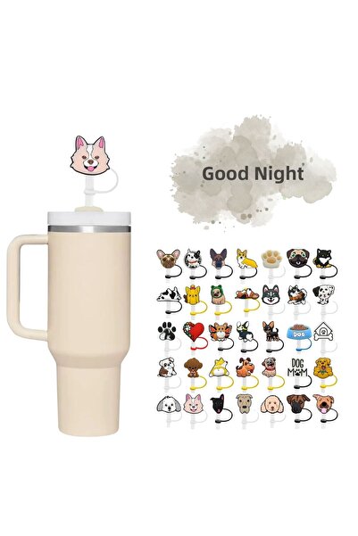 GECEDENİZ Thermos Compatible Straw Stopper Dog No 30