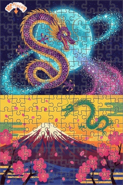 Teona Ahşap لغز خشبي بمظهر لوحة زيتية من دريم دراغون، لغز خشبي بإطار مزدوج ال...