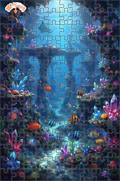 Teona Ahşap لغز خشبي بإطار مزدوج الطبقات من ملاهي الكريستال الغامضة في المحيط...