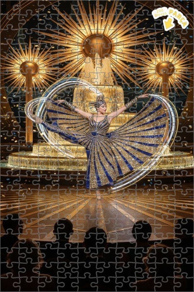 Teona Ahşap لوحة فنية مطبوعة بتأثير راقص المسرح، لوحة زيتية مؤطرة بطبقتين من ...