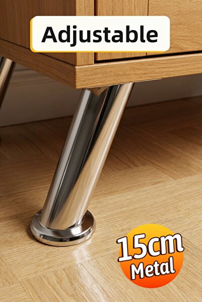 Badem10 (AJUSTABIL) Bază din metal cromat cu masă (15 CM) Unitate TV Mobilier...