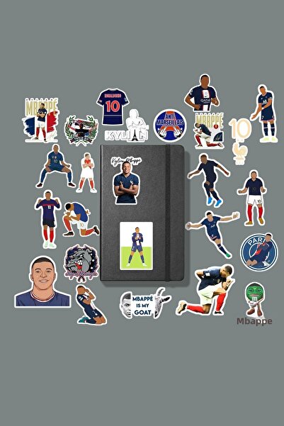 Major Selection Pachet de autocolante Kylian Mbappé / Carnet Bullet Journal A...