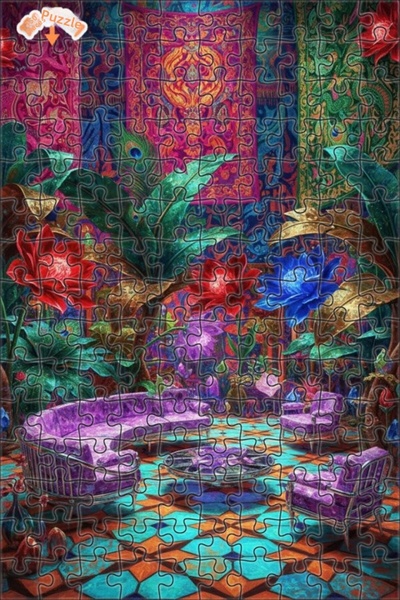 Teona Ahşap لغز خشبي مؤطر بطبقتين بمظهر لوحة زيتية لقصر الغابة السحرية 150 قط...