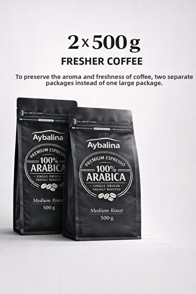 aybalina نكهة رائعة، جودة متميزة، قهوة إسبريسو أرابيكا 100% ممتازة 500 + 500 ...