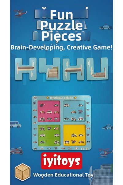 iyitoys Mysterious Puzzle Educational Wooden Puzzle - 36 Difficulty Levels - Quality Wood Material