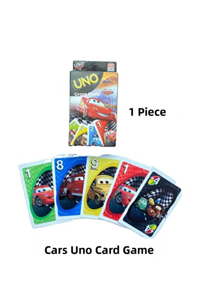 ÇEÇEN HOME Cars Fun Card Game Car Game Cards Paper Game with Color and Number...