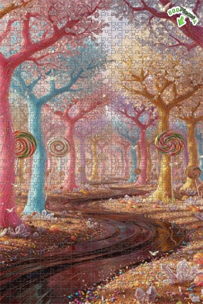 Teona Ahşap لغز خشبي بمظهر لوحة زيتية لغابات السكر والأشجار السحرية 800 قطعة ...