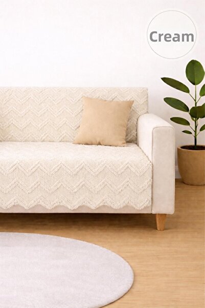 SYCAMORE HOME Sofa Cover 175X215 cm – Zigzag Pattern Sofa Cover, Non-Slip, Wa...