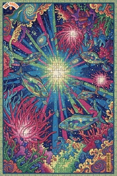 Teona Ahşap لغز خشبي مؤطر بطبقتين بمظهر لوحة زيتية يشبه حلم المحيط الغامض 500...