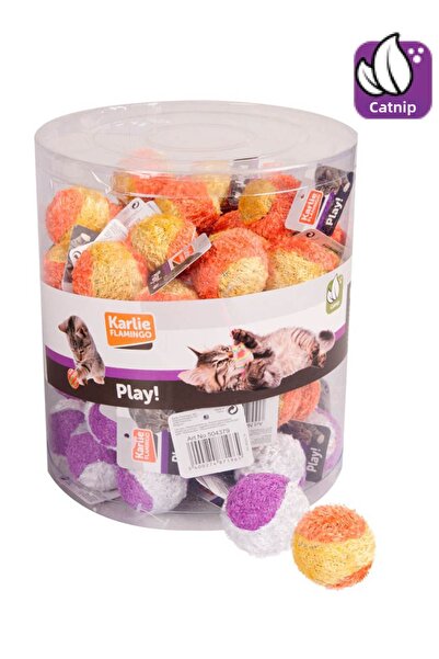 Karlie كرة قطيفة منقوشة على شكل نمر، 4 سم، 60 قطعة