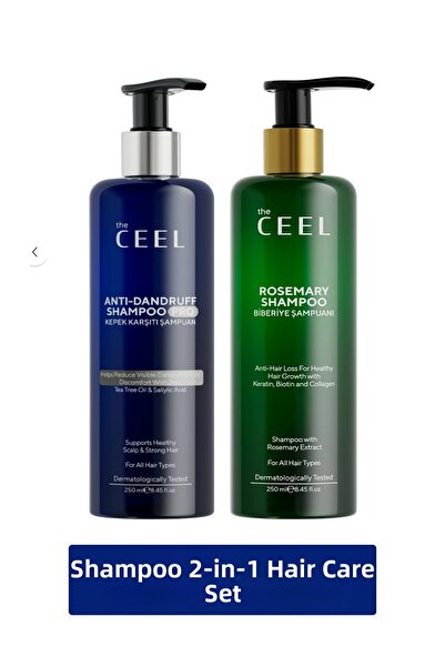The Ceel مجموعة العناية بالشامبو المضادة للقشرة والروزماري