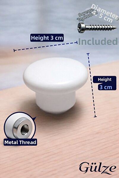 GÜLZE Polymer Focus Model Furniture Handles (Cabinet, Drawer, Bedside Table, ...