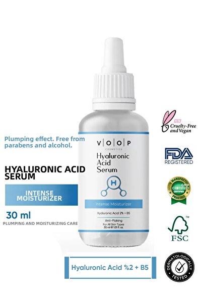 VOOP Hyaluronic Acid Serum B5 30 ml |   Intensive Moisturizing Skin Care Serum