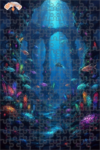 Teona Ahşap لغز خشبي مؤطر بطبقتين من غابة الكريستال الغامضة تحت الماء 150 قطع...