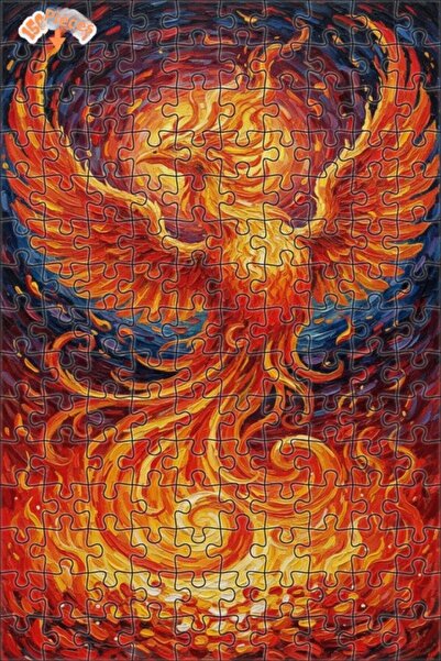 Teona Ahşap لوحة زيتية لرقصة اللهب، طائر الفينيق الأسطوري، لوحة خشبية مؤطرة ب...