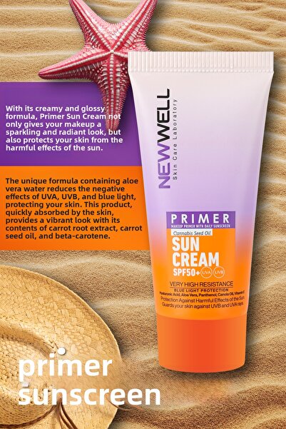 New Well Cremă de soare 50 ml - bază de ten iluminatoare cu SPF+