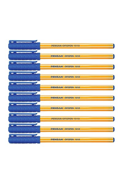 Pensan 1010 Blue Ballpoint Pen 10pcs