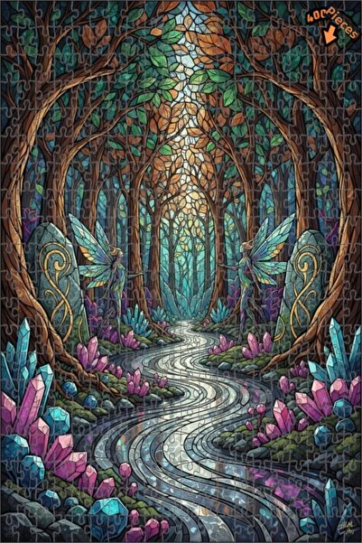 Teona Ahşap لغز خشبي مؤطر بطبقتين يصور الحياة البرية في الغابة السحرية 400 قط...