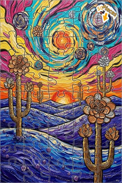 Teona Ahşap لغز خشبي بإطار مزدوج الطبقات 50 قطعة 15×25