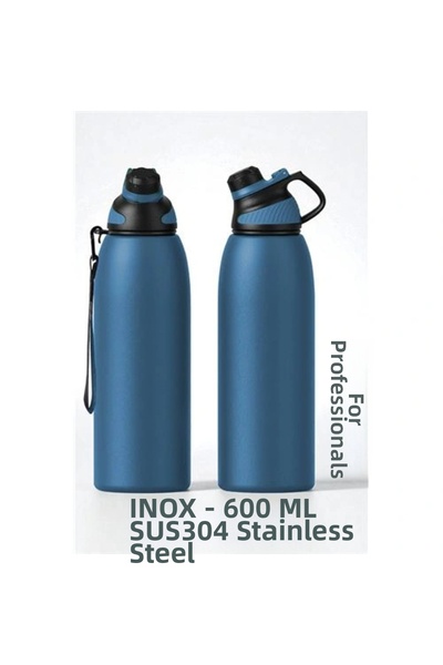 Fırsatkolik Inox Steel Thermos - 600 ml Sus304 Steel Thermos Professional Blue