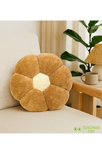 Özgüner Oyuncak Decorative Daisy Shaped Plush Pillow 40 cm – Soft and Comfort...