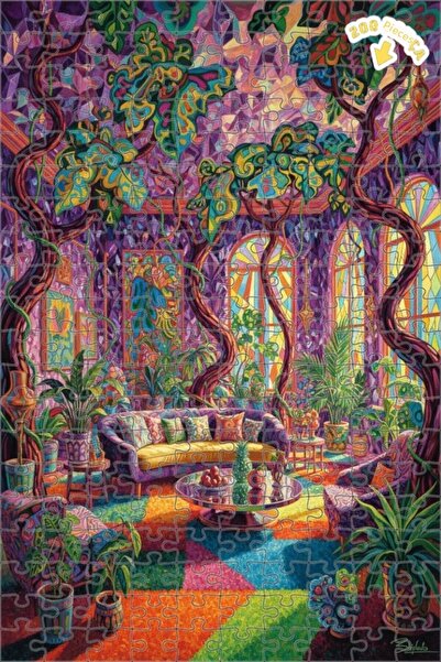 Teona Ahşap لغز خشبي بمظهر لوحة زيتية لقاعة الغابة السحرية 200 قطعة 25×35