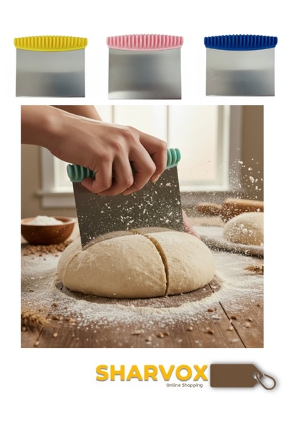 Sharvox مكشطة وقاطعة العجين – ملعقة من الفولاذ المقاوم للصدأ – أداة تشكيل الكيك