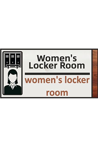 sıradışıhediyem Women's Dressing Room Metal Warning 20X10 cm