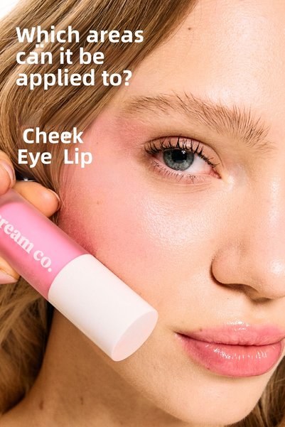 Cream Co. Blush Lipstick Eyeshadow Glow Tint Radiant Pink |   Moisturizing Makeup |   Pink |   Hyaluronic Acid Peptide