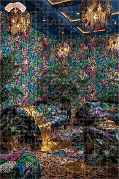 Teona Ahşap لغز خشبي بإطار ذو طابقين بمظهر لوحة زيتية مستوحاة من الغابات الاس...