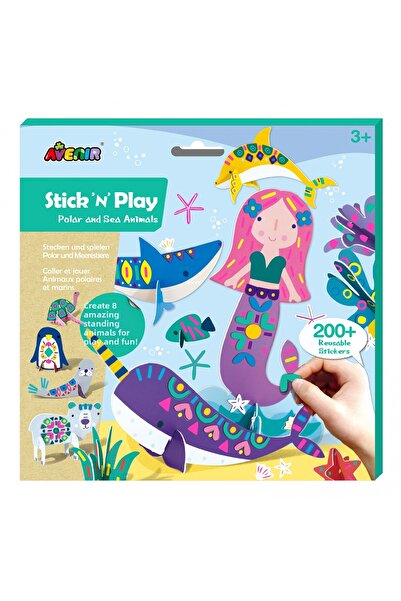 AVENİR Joc creativ Stick N Play cu scene 3D si stickere repozitionabile - Ani...