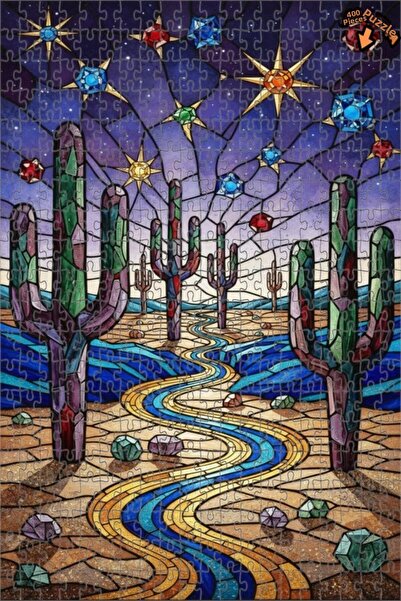 Teona Ahşap لغز خشبي بإطار مزدوج الطبقات مقطوع بالليزر بمظهر الحجر الملون من ...