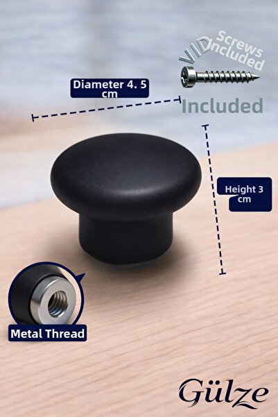 GÜLZE Polymer Focus Model Furniture Handles (Cabinet, Drawer, Bedside Table, ...