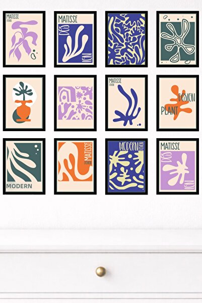 UNT Set de pictură murală modernă cu aspect de cadru din 12 piese – 15x20 cm ...