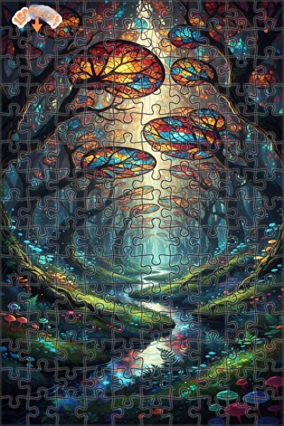 Teona Ahşap لغز خشبي مؤطر بطبقتين من أشجار حوض السمك السحرية 150 قطعة 20x30