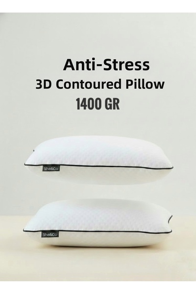 She&Co 2 Pieces Anti-Stress 3D Relief Pillow